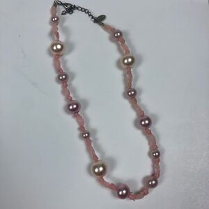 Laila Rowe Pink Faux Pearl Necklace